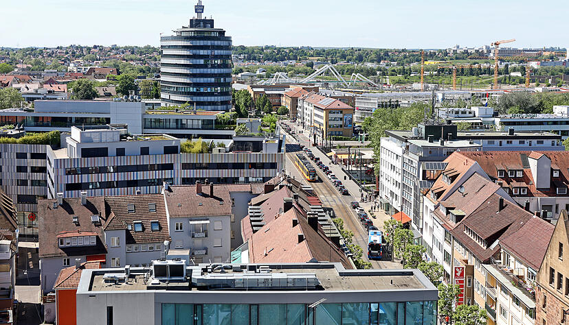 Heilbronn von oben. Heilbronn von oben.