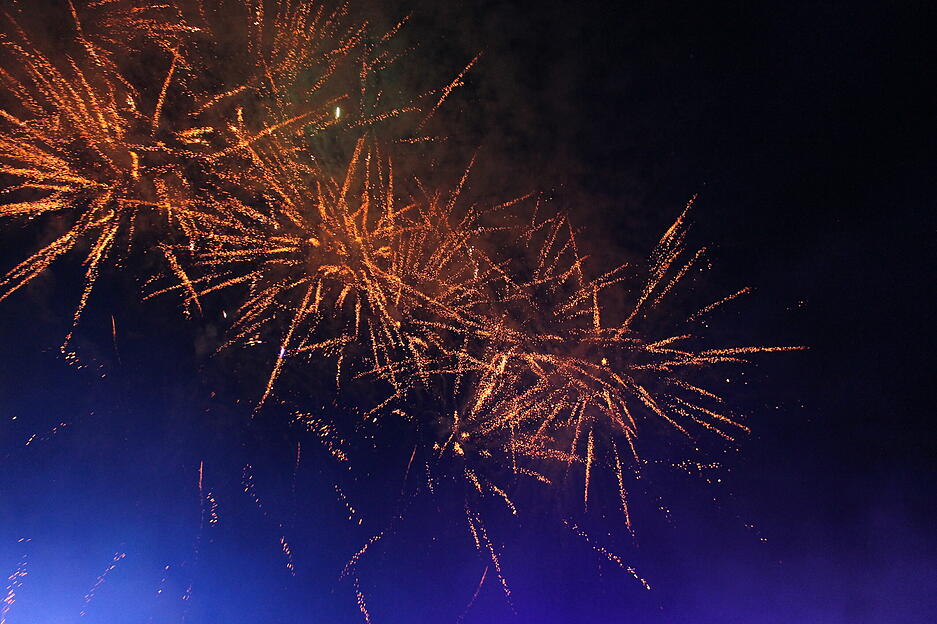 Das "Dahoim Feschd" endet in Brackenheim mit einem Feuerwerk.