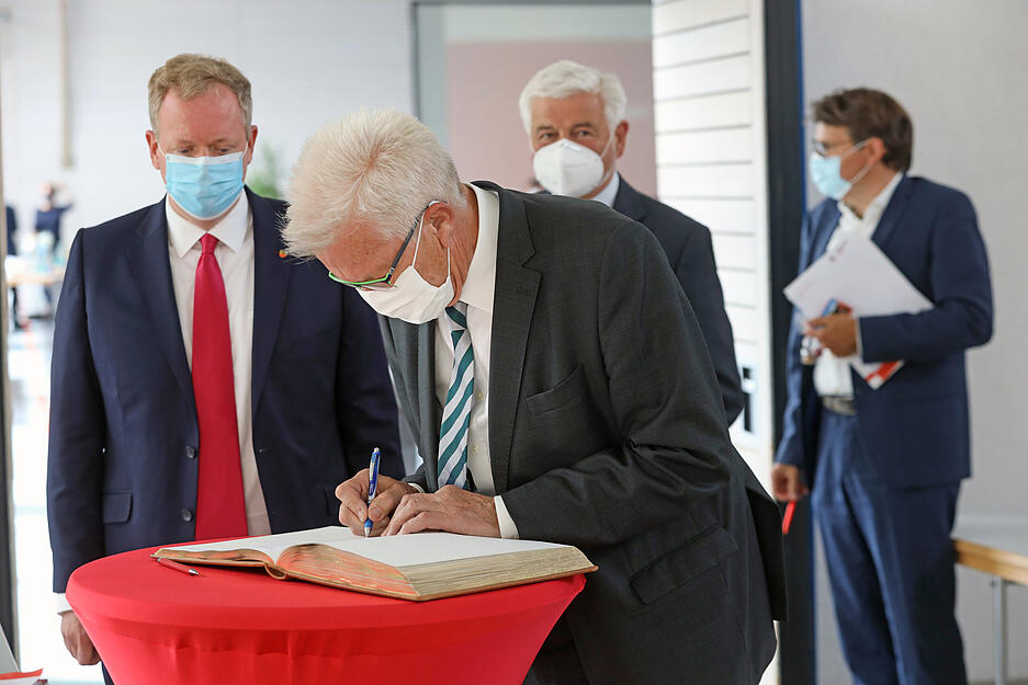Ministerpr&auml;sident Winfried Kretschmann in Hohenlohe, Kupferzell