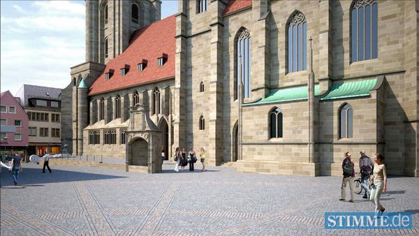 Das Comupterbild zeigt den geplanten Balkon.
Animation: Stadt Heilbronn