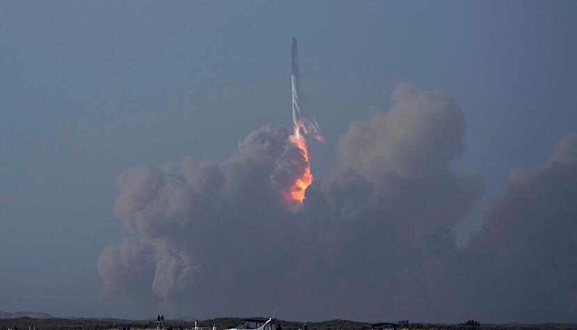 Das Raumschiff von SpaceX startet von der Starbase in Boca Chica.