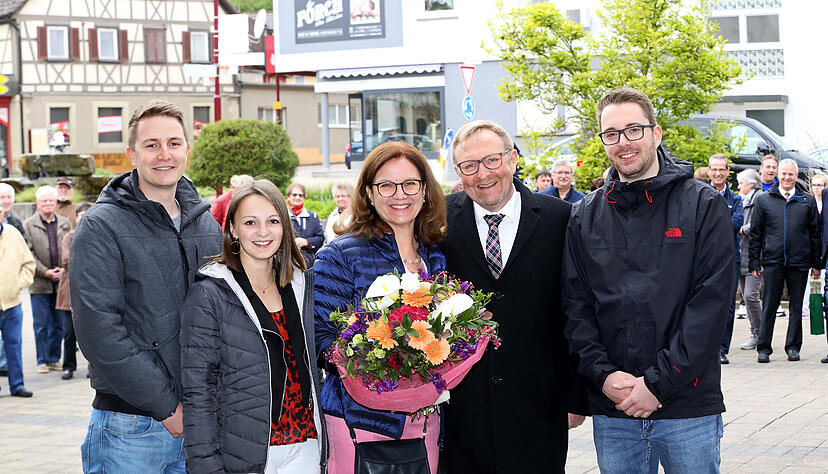 B&uuml;rgermeisterwahl Roigheim, Michael Grimm mit Familie