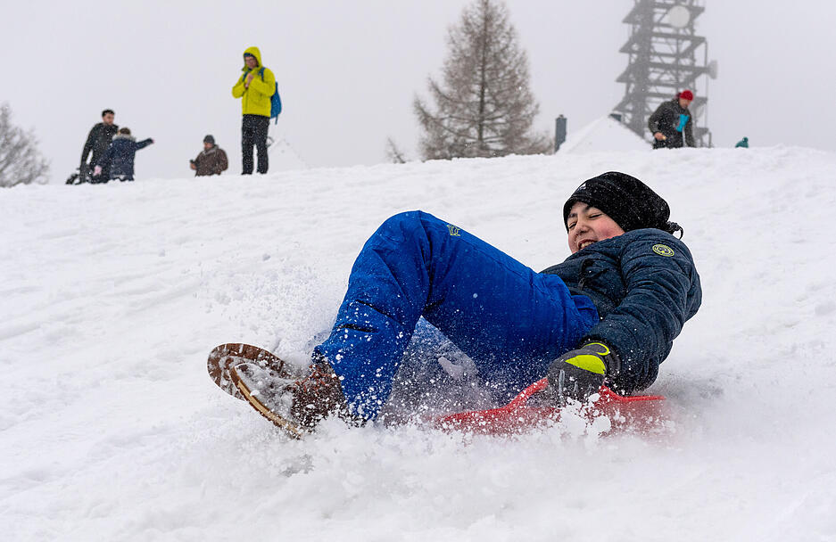 Schnee am Stocksberg am 17. Januar