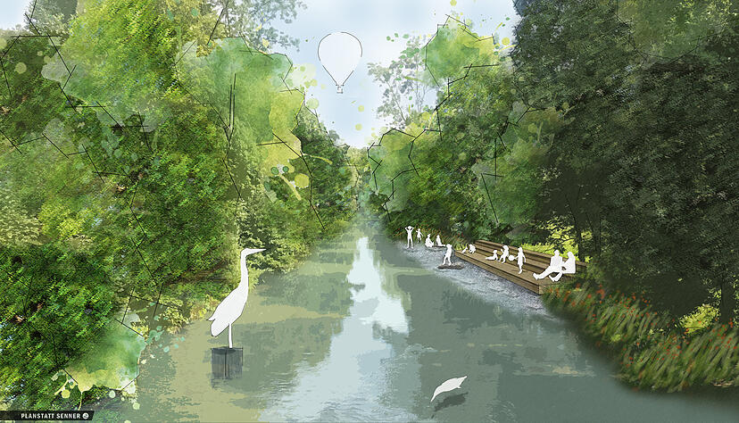 So k&ouml;nnten sich die Planer einen naturnahen Zugang zur Tauber vorstellen.