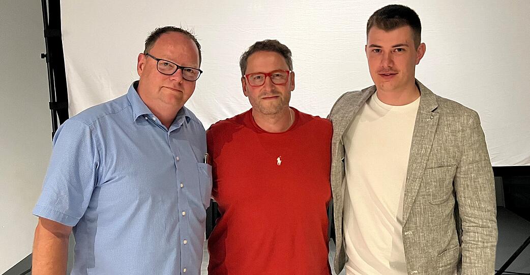 Der neue Vorstand des Heilbronner EC Eisb&auml;ren e.V.: (v.l.) Rainer Scholl, Kai Sellers, Jan Hey.