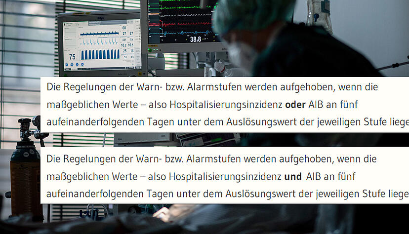 Im Frage-Antwort-Stück auf baden-wuerttemberg.de wurde die entsprechende Passage aktualisiert. Oben die alte, unten die neue Fassung. Foto: dpa/Screenshots