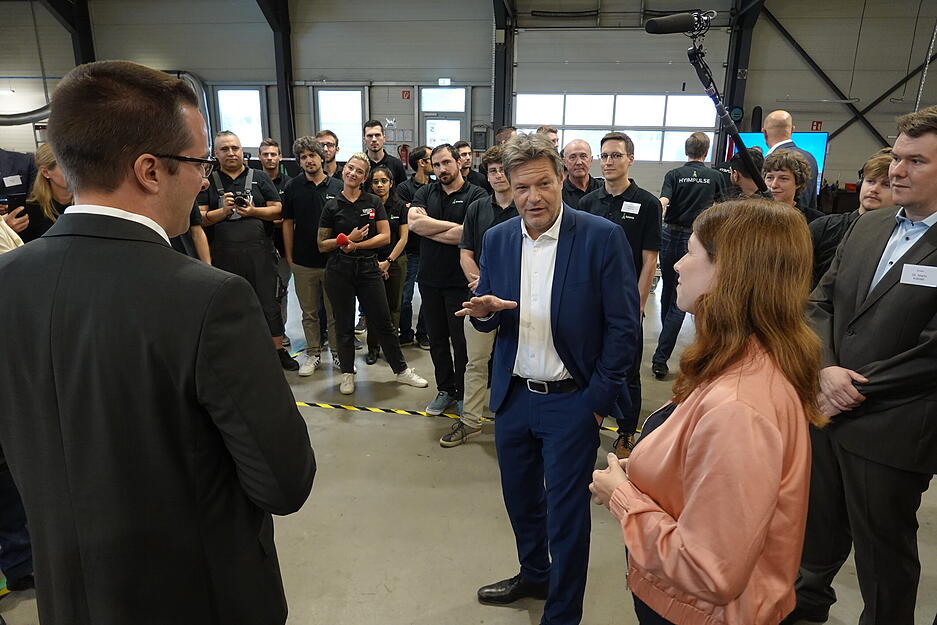 Wirtschaftsminister Habeck in Neuenstadt