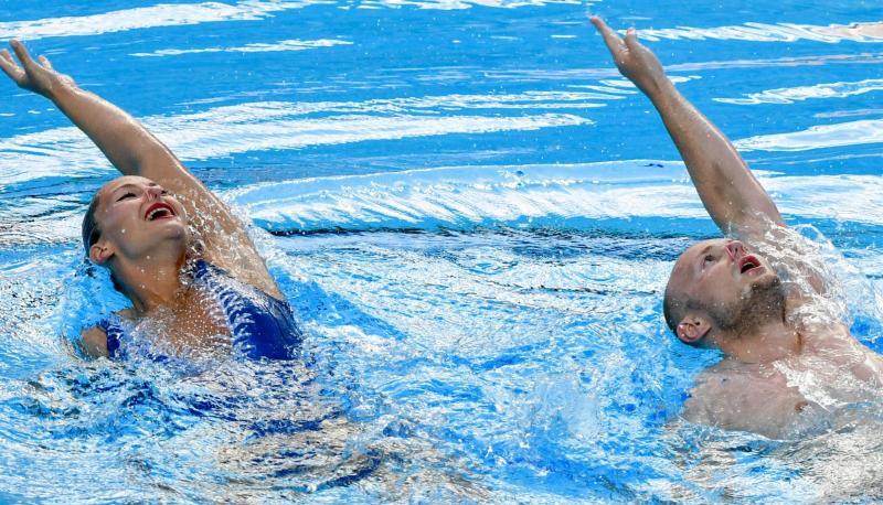 Amelie Ebert und Niklas Stoepel belegen in der freien K&uuml;r Rang neun. Foto: Axel Heimken