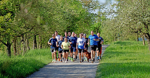 Neun Monate Training liegen hinter der Erlenbacher Laufgruppe. Um die Motivation in dieser letzten Phase aufrecht zu erhalten, rät Sportpsychologe Dirk Schwarzer, sich zu visualisieren, was schon alles geschafft ist.