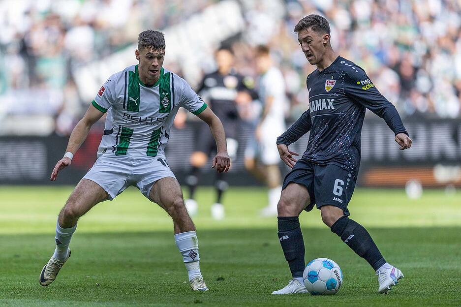 Borussia Mönchengladbach presste gerade in der ersten Halbzeit früh und setzte den VfB unter Druck.