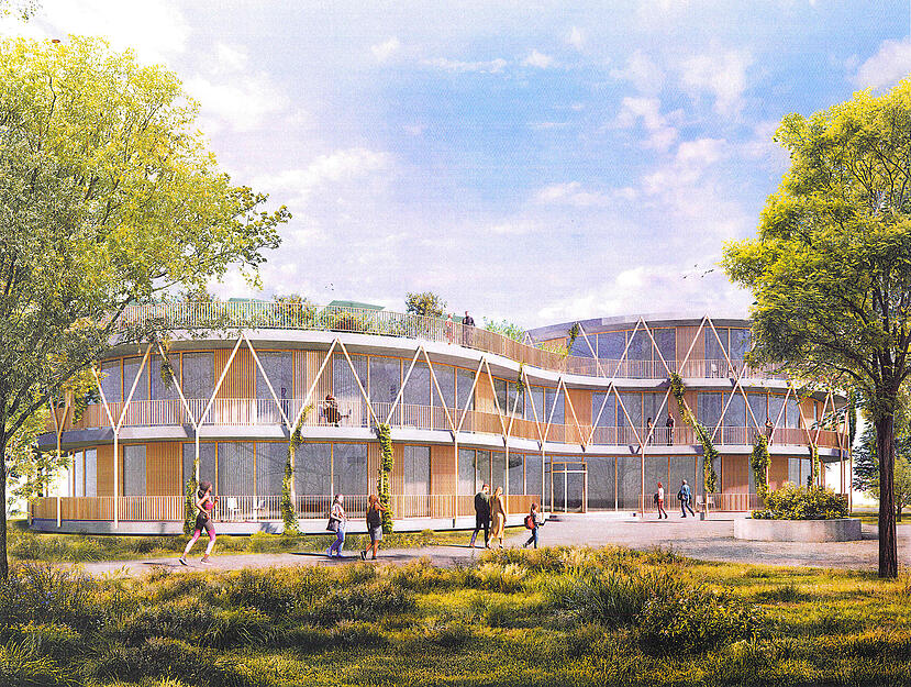 So k&ouml;nnte das Aquatoll-Wellnesshotel k&uuml;nftig aussehen.