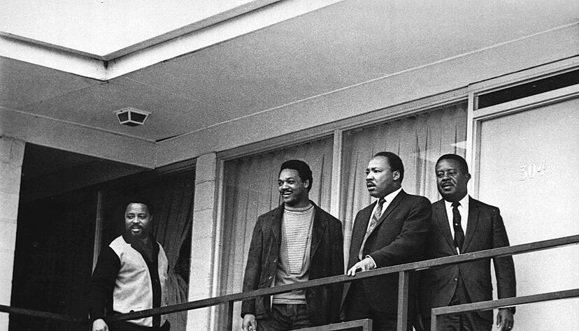 Jesse Jackson 1968 mit Martin Luther King. (Archivbild)