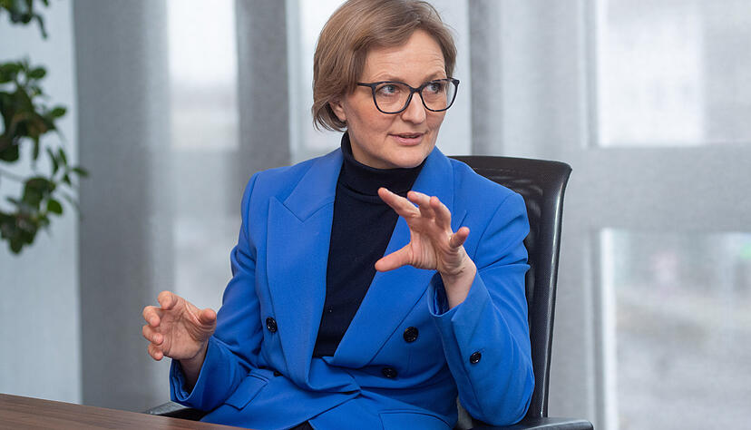 Franziska Brantner, Co-Vorsitzende von B&uuml;ndnis 90/Die Gr&uuml;nen, war am Dienstag  in der Region unterwegs. Dabei besuchte sie die Redaktion der Heilbronner Stimme.