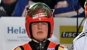 Anke Wischnewski geht am Start in sich.