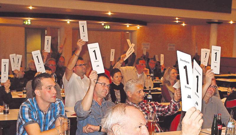 Die Pr&auml;sidiums- und Vorstandsmitglieder wurden bei den Wahlen beim Sportkreistag am Freitag einstimmig wiedergew&auml;hlt. Fotos: Marc Schmerbeck