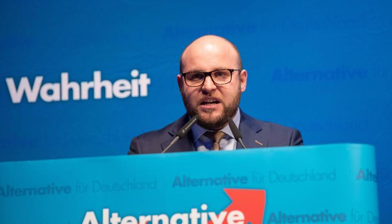 Markus Frohnmaier (AfD) spricht. Markus Frohnmaier (AfD) spricht.