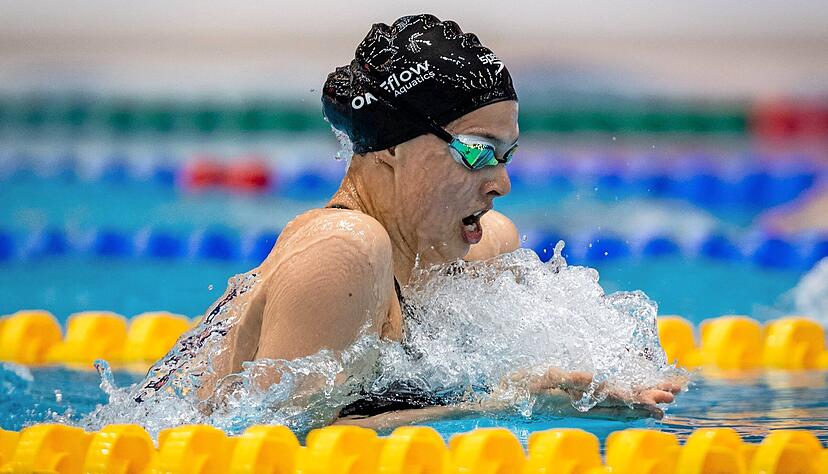 Brust ist die technisch anspruchsvollste Stilart der Schwimmer. Bente Fischer wird bei den deutschen Meisterschaften &uuml;ber 100 Meter Zweite.
Foto: imago-images/Camera4