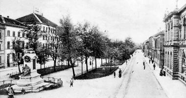 Zusammengestellt von Archiv und Dokumentation der Heilbronner Stimme 

Boulevard 1907: Blick auf die nördliche Allee. Die 45 Meter breite Flaniermeile wird von der Grünanlage in der Mitte beherrscht. Rechts vorn das Gesellschaftshaus der Harmonie. Davor thront das Kaiser-Wilhelm-Denkmal (1893).