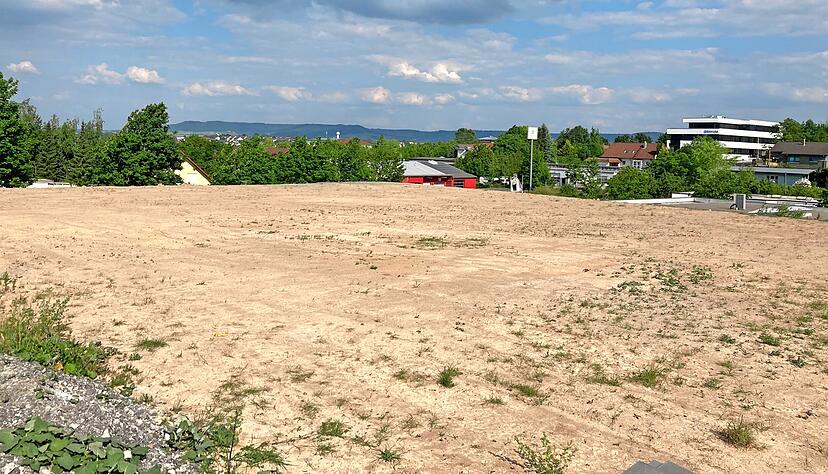 Auf dieser Fläche am Eingang des Öhringer Gewerbegebiets "Im Sichert" will der Landkreis eine neue Containeranlage für 48 Flüchtlinge errichten.
Foto: Tscherwitschke