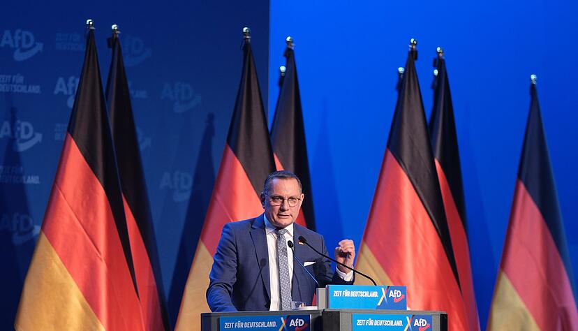 &laquo;Tino, Tino&raquo;-Rufe f&uuml;r AfD-Co-Chef Chrupalla. Als Ziel f&uuml;r die Bundestagswahl gibt er aus, mindestens zweitst&auml;rkste Kraft zu werden.