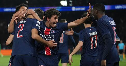 Junge Profis wie João Neves (Mitte) statt der ganz großen Stars haben Paris Saint-Germain in das Finale der Champions League geführt.