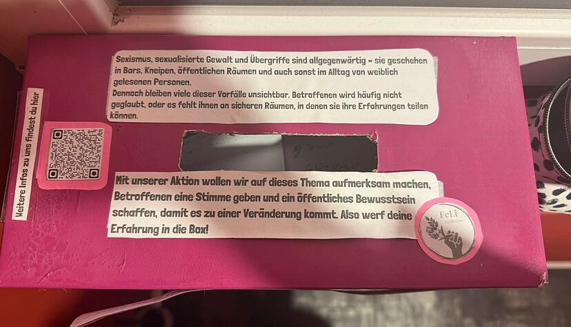 In Heilbronn konnten Frauen anonym ihre Erfahrungen mit Sexismus und Übergriffen teilen. In Heilbronn konnten Frauen anonym ihre Erfahrungen mit Sexismus und Übergriffen teilen.