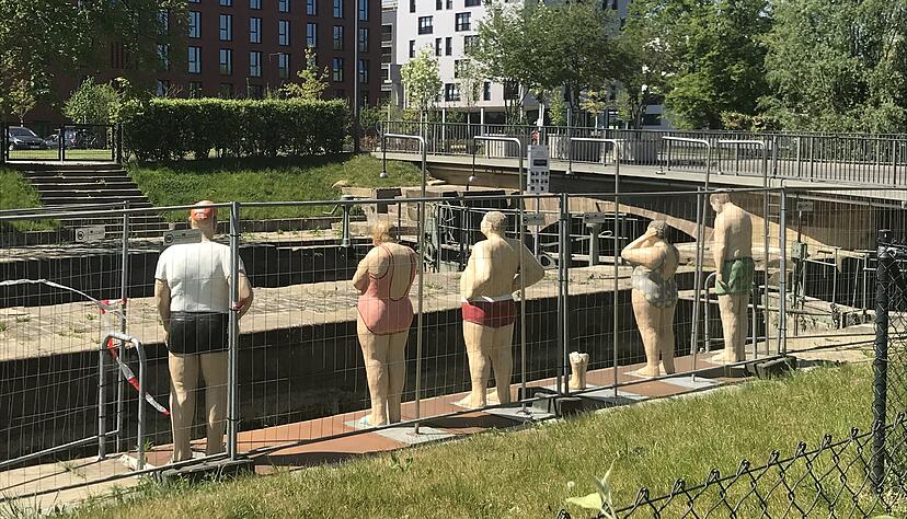 Im April versenkten Unbekannte die Figur im Neckar. Foto: Archiv/Krauth