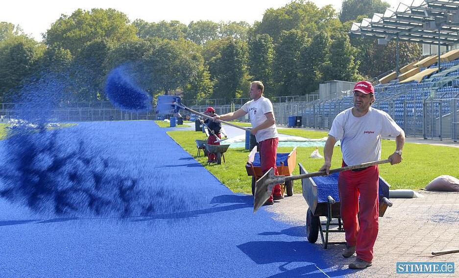 Neue Tartanbahn Frankenstadion | 2.10.