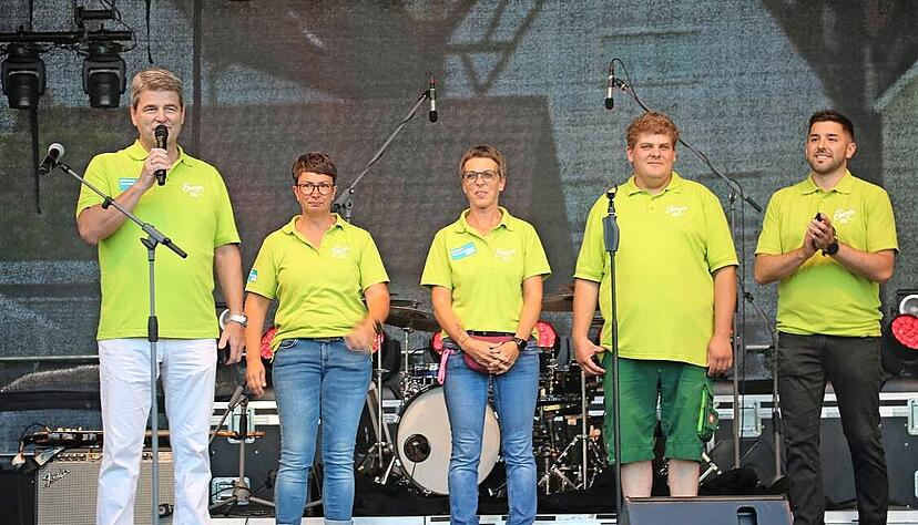 Organisationsteam: Peter Thalmann, Petra Lechner, Liane Koser, Christian Reinhardt und Veranstaltungsleiter Marcel Gencgel (von links).