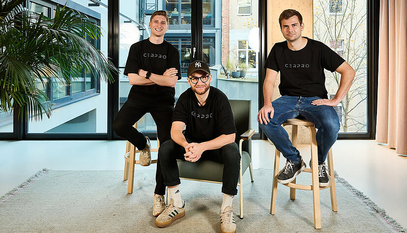 Die drei Cerpro-Gründer Henrik Pitz (von links), Frederik Frei und Sascha Müller freuen sich über frisches Kapital.