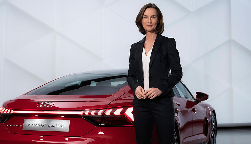 Der E-Tron GT aus Heilbronn ist zurzeit der Lieblings-Audi von Vorständin Hildegard Wortmann. Foto: Audi Der E-Tron GT aus Heilbronn ist zurzeit der Lieblings-Audi von Vorständin Hildegard Wortmann. Foto: Audi