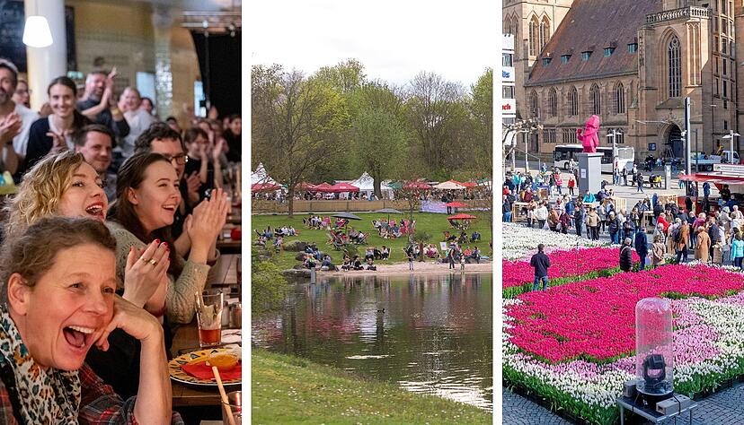 Bei der Spassix-Comedy-Nacht (von links) darf am Donnerstagabend gelacht werden, rund um den Breitenauer See wird bei "Wein am See“ gefeiert und in Heilbronn kommt "Buga-Feeling" auf.