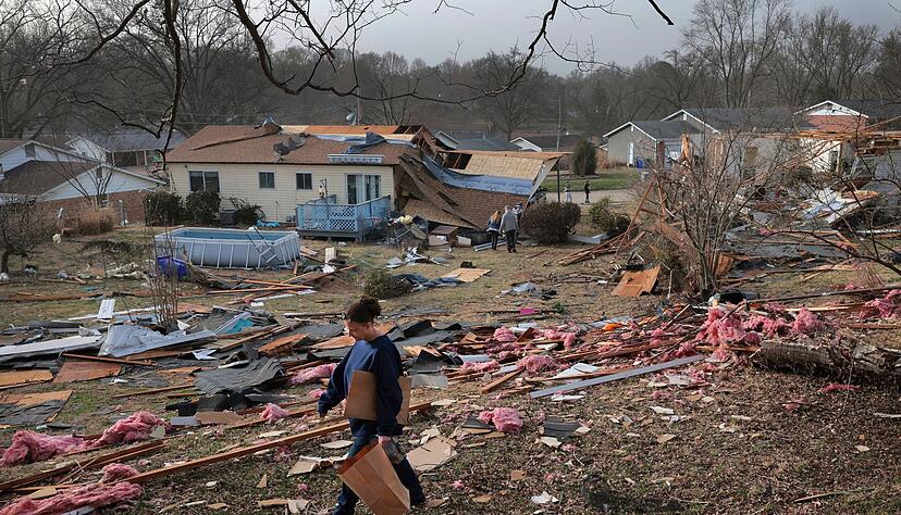 Zerst&ouml;rung nach dem Sturm.