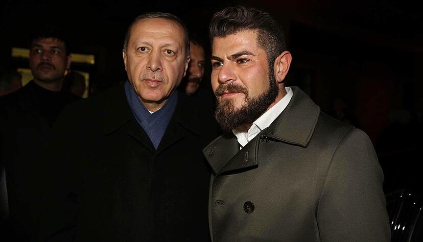 Ein Foto von 2021: Tugrul Selmanoglu (rechts) aus Heilbronn mit dem türkischen Präsidenten Recep Tayyip Erdogan.