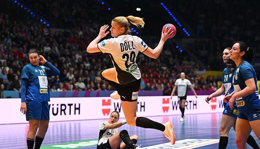 War gegen Serbien sehr treffsicher: Linksaußen Antje Döll. War gegen Serbien sehr treffsicher: Linksaußen Antje Döll.