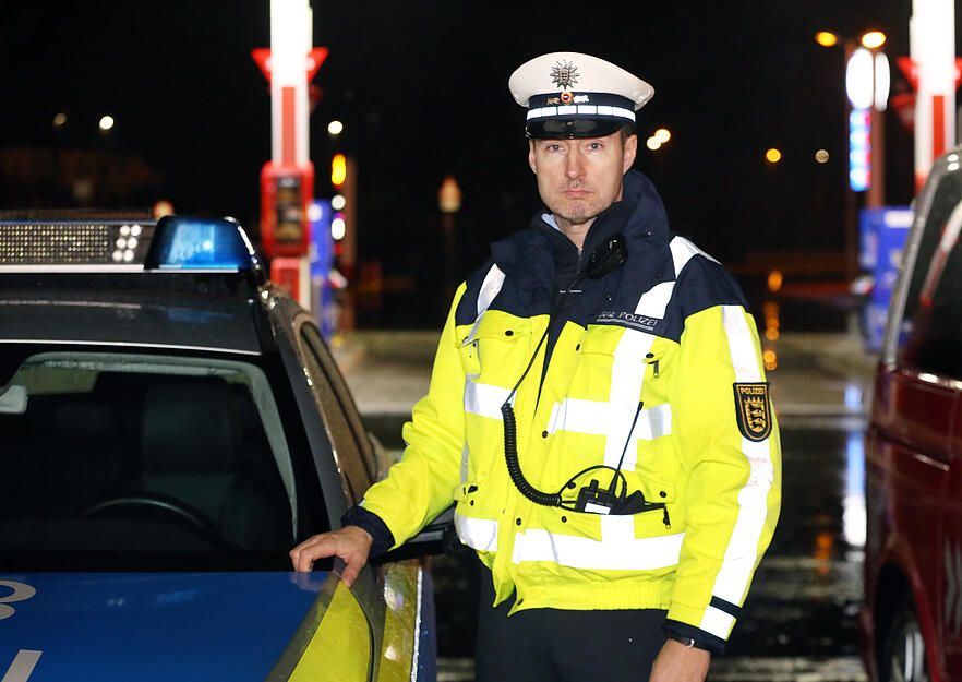 Alexander Ulmer, Chef der Autobahnpolizei Mannheim, leitet den Einsatz.