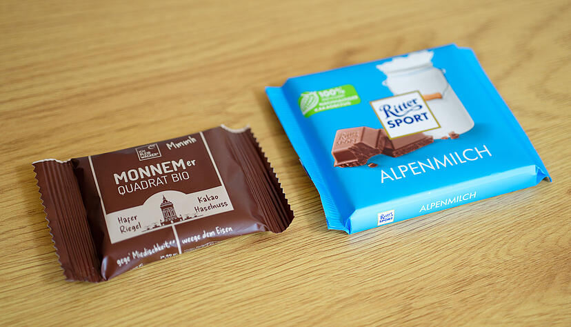 Verwechslungsgefahr wegen quadratischer Form? Ritter Sport und ein Haferriegel-Startup f&uuml;hren einen Rechtsstreit.