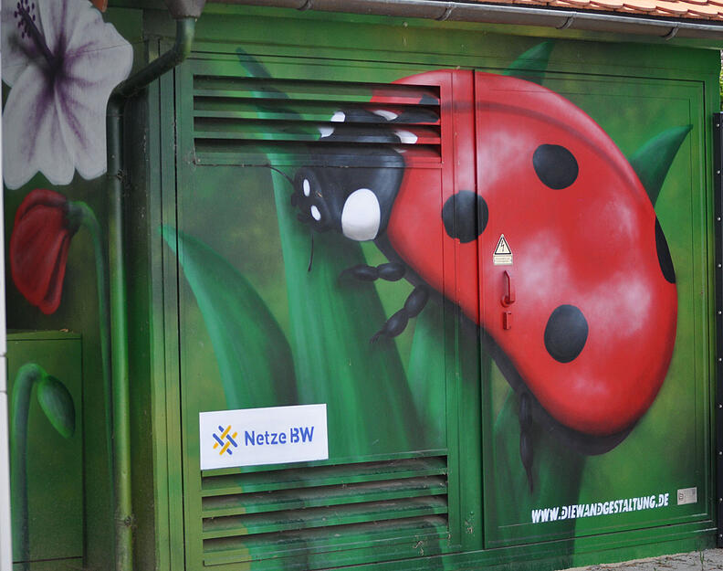 Der Marienkäfer stammte von einem weiteren Künstler aus der Region. Gesehen in Eppingen. Der Marienkäfer stammte von einem weiteren Künstler aus der Region. Gesehen in Eppingen.