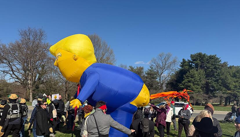 Die Demonstrationen stehen unter dem Motto «No Kings». Die Demonstrationen stehen unter dem Motto «No Kings».