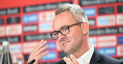 Alexander Wehrle, der Vorstandsvorsitzende des VfB Stuttgart, aufgenommen bei einer Pressekonferenz des Fußball-Bundesligisten.