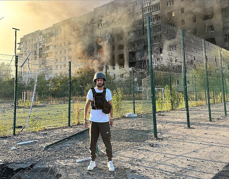 Serkan Eren bei seinem Einsatz in der Ukraine.