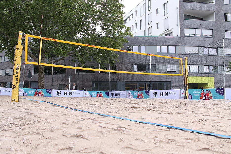 Nach den Special Olympics stehen die Beachvolleyball-Felder den Heilbronnern bis August zur Verfügung.