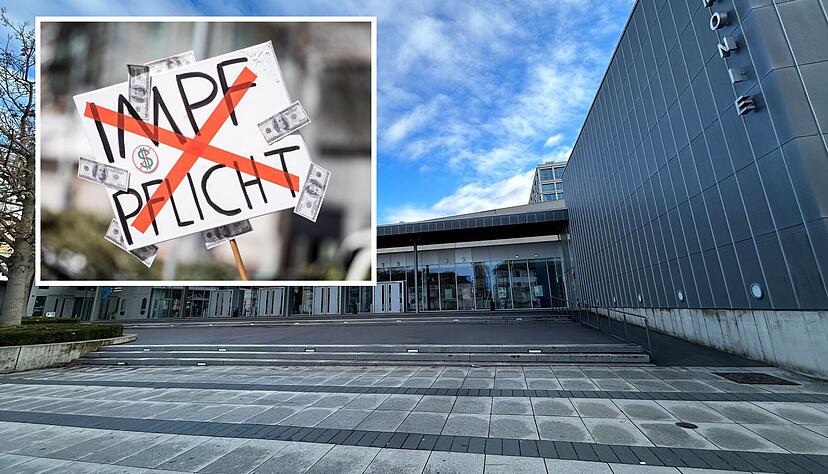 Sogenannte Querdenker haben während der Corona-Pandemie gegen Einschränkungen protestiert (kleines Foto). Ende April treten bekannte Protagonisten Szene in der Heilbronner Harmonie auf.