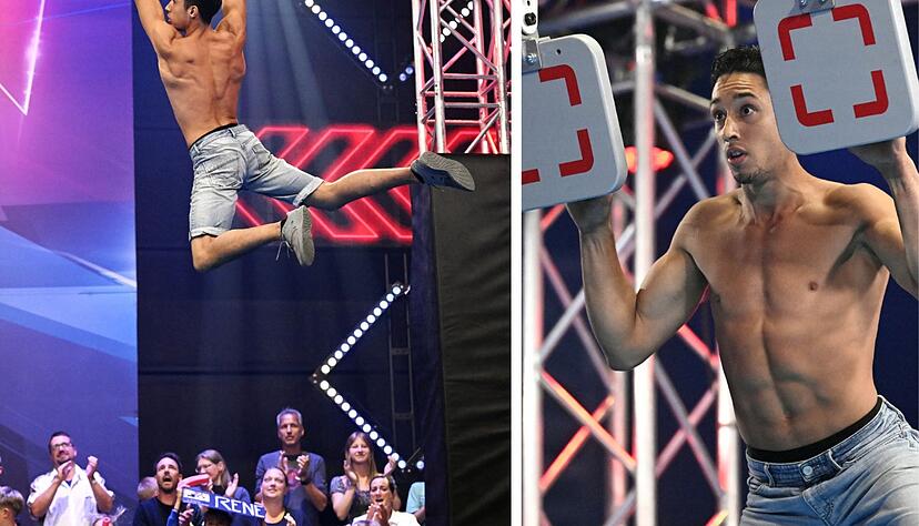 René Casselly scheitert in der RTL-Finalsendung "Ninja Warrior Germany" knapp und verpasst einen zweiten Sieg. René Casselly scheitert in der RTL-Finalsendung "Ninja Warrior Germany" knapp und verpasst einen zweiten Sieg.