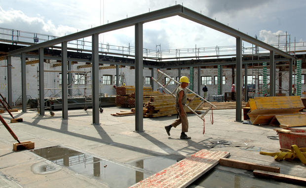 Luftige Höhen: Bauarbeiten im Vortragssaal des
künftigen Science Centers