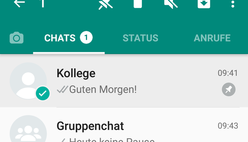 Mit der neuen Funktion kann man besonders wichtige Chats oben fixieren, auch wenn aktuellere Nachrichten einlaufen.