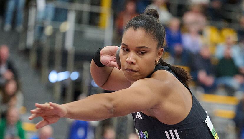 Olympiasiegerin Yemisi Ogunleye holte sich erneut den deutschen Hallen-Titel.