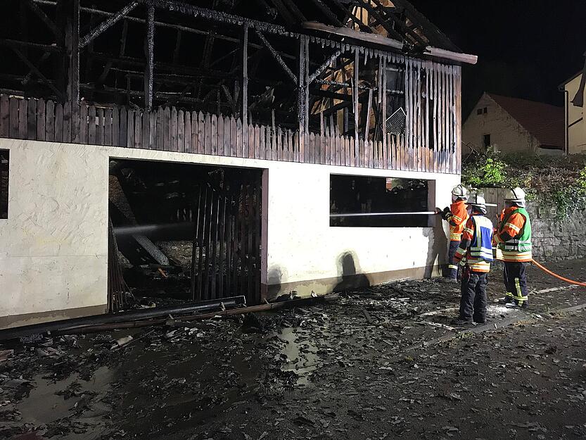 Scheunenbrand in Gundelsheim