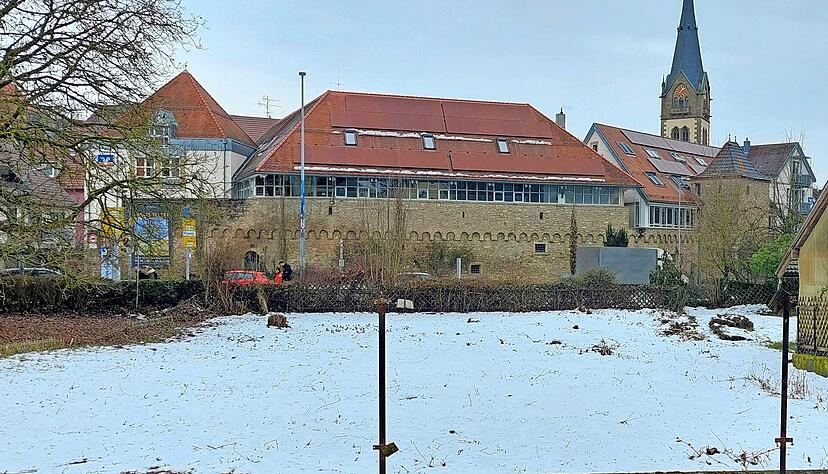 Die derzeitige Brachfl&auml;che in Eigentum der Stadt soll zum Schotterparkplatz umgewandelt werden.