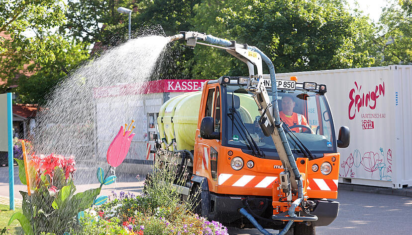 Wasserverbrauch und Beregnung auf der Gartenschau Eppingen